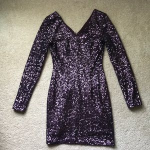 PURPLE SEQUIN DRESS